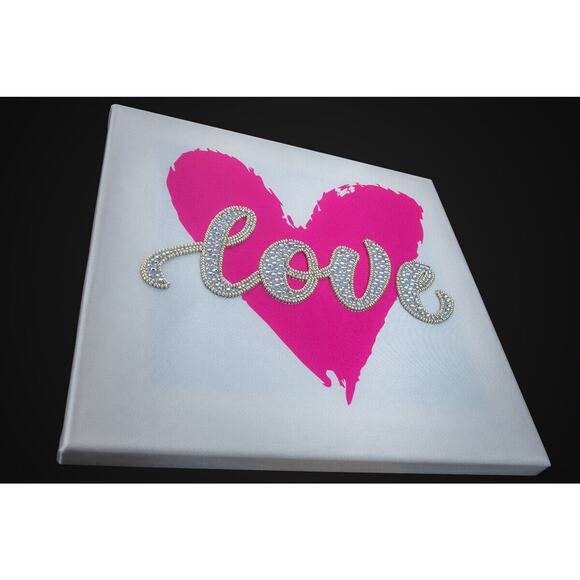 Bead Embroidery DIY Kit Miniart Crafts 33019-1 LOVE Handmade Home Wall Decor - Picture 3 of 7